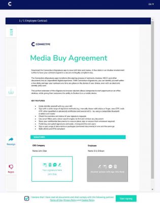 Sign mediabuy Contract - Connective